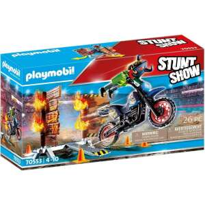 Motocicleta cu perete de foc 70553 Playmobil