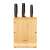 Fiskars Functional Form bamboo knife block with 3 knives