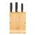 Fiskars Functional Form bamboo knife block with 3 knives