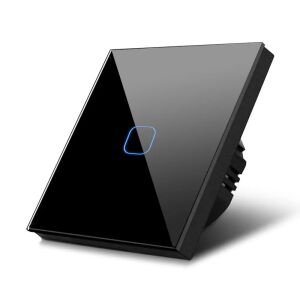 Maclean Energy fekete érintőkapcsoló kék LED jelzővel - Maclean