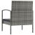 Polyrattan Kerti Ülőgarnitúra - 16 részes - Szürke 69930527