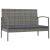 Polyrattan Kerti Ülőgarnitúra - 16 részes - Szürke 69930527