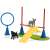 Schleich Farm World Dog Agility Course Playset with jump, tire swing, and ramp