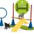 Close-up of Schleich Dog Agility Training Set with Bulldog and Miniature Schnauzer
