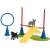 Schleich Farm World Dog Agility Course Playset with jump, tire swing, and ramp