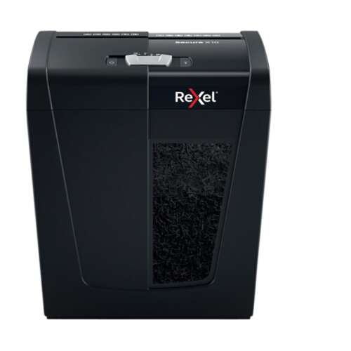 Rexel Secure X10 paper shredder, black, 10 sheet capacity