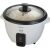 ECG Rice Express rice cooker with glass lid filled with cooked rice