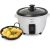 ECG Rice Express rice cooker with glass lid and cooked potatoes