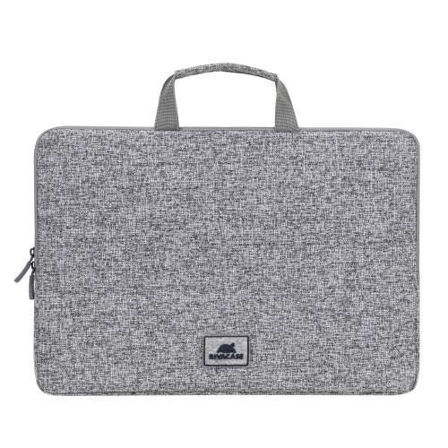 RivaCase 7915 15.6 inch laptop sleeve, light gray, front view