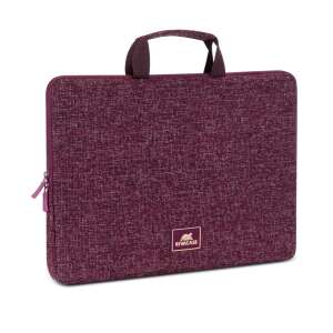 Angled view of RivaCase 7913 Burgundy 13.3 inch laptop bag - Laptop Bag and Case