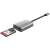 Trust Dalyx Fast 24136 USB-C Kartenleser, silber, mit SD- und microSD-Karten eingesetzt
