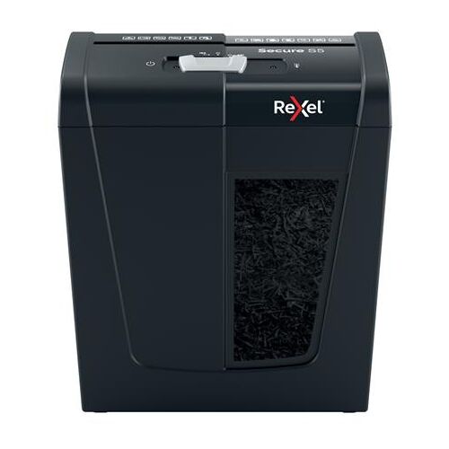 Унищожител за документи Rexel Secure S5, лентово рязане, 10L капацитет