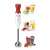 Bosch ErgoMixx hand blender, white and red, with a glass measuring cup and examples of what you can make with it