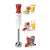 Bosch ErgoMixx hand blender, white and red, with a glass measuring cup and examples of what you can make with it