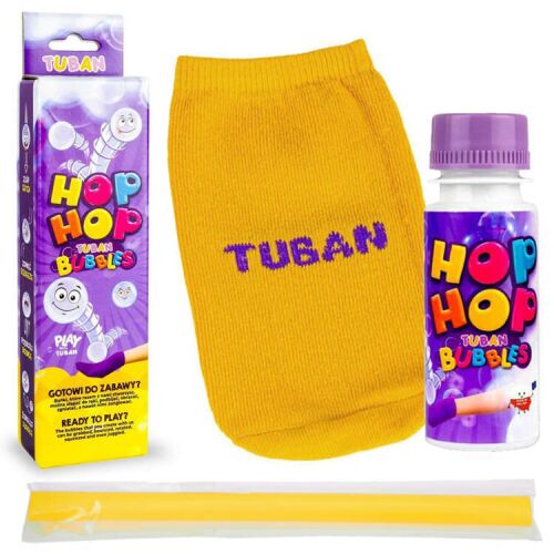 Tuban Hop Hop Bubbles Set mit Flasche, Handschuh, Box und Strohhalm