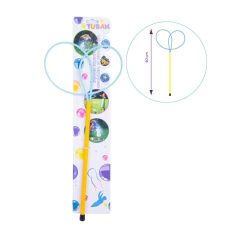 Tuban Schmetterlings-Seifenblasenstab, blau und gelb, 40 cm