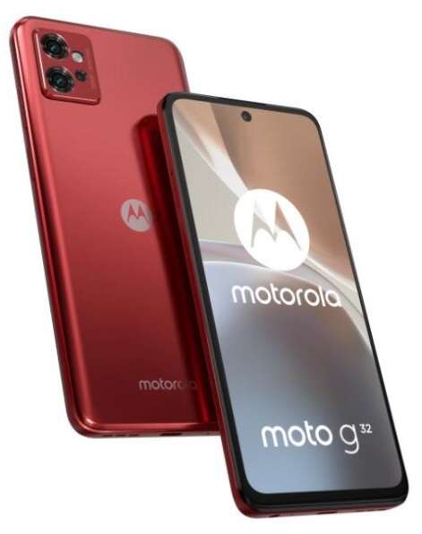 Motorola moto g32 ds 4g 128gb 6gb ram dual sim mobiltelefon, piros
