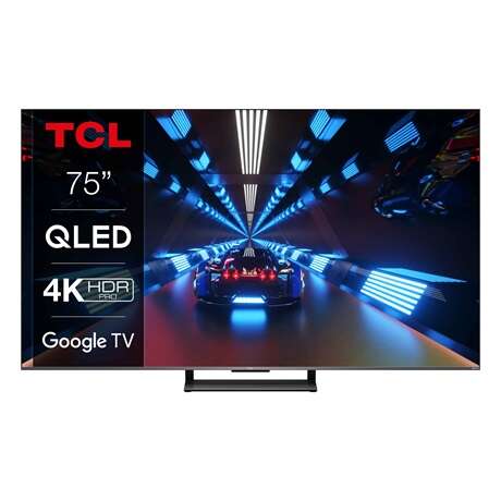 Tcl 75c735 4k uhd google smart qled televízió, 191 cm, 144 hz, hd...