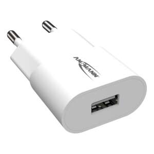 Ansmann HC105 USB-A töltő, fehér, 5W, ferde nézet - Ansmann