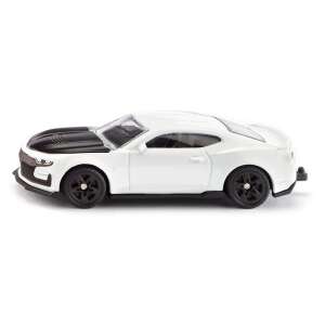 Siku Chevrolet Camaro white toy car, side view - Siku