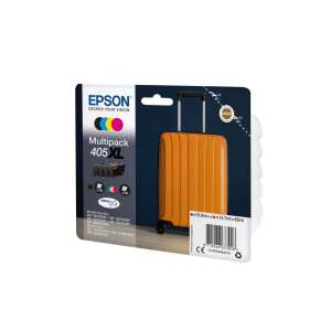 Epson 405XL Multipack Tintenpatronen, Original, Schwarz, Cyan, Magenta, Gelb, für Epson WorkForce Pro WF-4830DTWF, WF-4825DWF, WF-4820DWF, WF-3825DWF, WF-3820DWF, WorkForce WF-7830DTWF, WF-7835DTWF, WF-7840DTWF Drucker - Epson