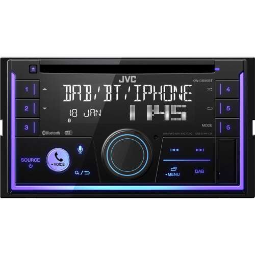 JVC KW-DB95BT Autoradio mit DAB+, Bluetooth und iPhone-Konnektivität