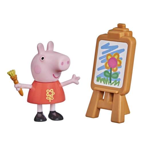 Peppa Malac figura festőállvánnyal és ecsettel, Hasbro Peppa Malac játék - Hasbro