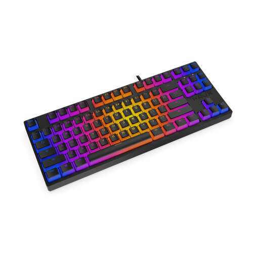 Krux Atax PRO RGB mechanikus gaming billentyűzet Outemu Black kapcsolókkal, szivárványos RGB világítással, felülnézet