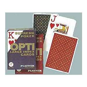 Piatnik Opti Supreme Póker Játékkártyák, 55 lap, nagy index, piros és kék hátlap - Kártyajáték