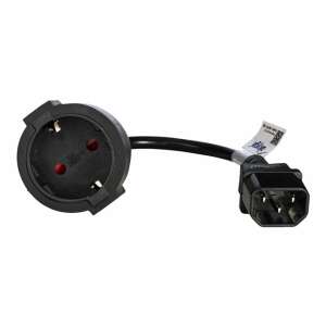 Akyga AK-PC-10A 15cm Schuko CEE 7/4 - IEC C14 adapter power cable, black - Computers and Accessory