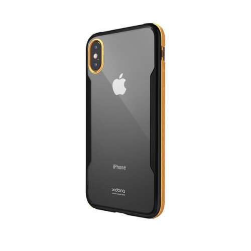X-Doria Fense iPhone X tok, fekete arany szegéllyel - Telefontok