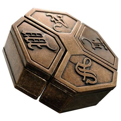 Eureka Cast News Teufels Schloss Puzzle, Metall, Bronze, sechseckig, zerlegt