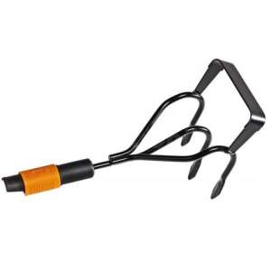 Fiskars QuikFit 1000681 Bodenkultivator-Kopf, schwarz und orange, zum Lockern des Bodens und zum Jäten - Handwerkzeuge