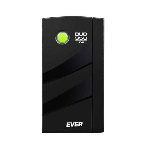 EVER DUO AVR 350VA / 245W UPS, fekete, elülső nézet
