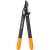 Fiskars L72 PowerGear Bypass Lopper, black handle with orange grips, for cutting branches up to 2.8 cm
