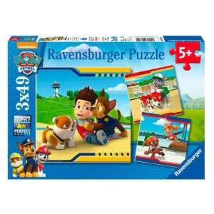 Ravensburger Paw Patrol Puzzle 3 x 49 elementów, z 3 różnymi scenami z postaciami z Psiego Patrolu - Ravensburger Puzzle