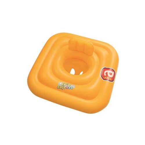 Bestway Swim Safe bébi úszógumi, sárga felfújható úszóülés, biztonságos és kényelmes úszáshoz