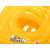 Close-up of the Bestway Swim Safe Baby Seat Inflatable Float, Yellow, with Crab Design
