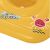 Close-up of Bestway Swim Safe ABC inflatable baby seat swim ring, yellow