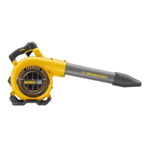 DeWalt XR Flexvolt 54V akkus lombfúvó, ferde nézet fehér háttérrel. - Dewalt