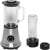 Severin SM 3737 Smoothie Mix & Go Mixer, silber, mit Glaskanne, Deckel und To-Go-Becher