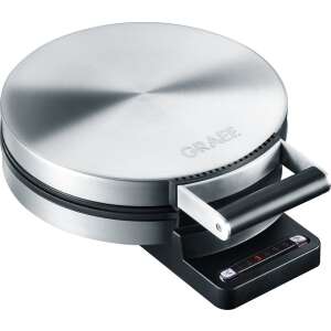 Graef HE 80 waffle maker, silver, with non-stick coating, for making delicious waffles - Tabletop Grill and Waffle Maker