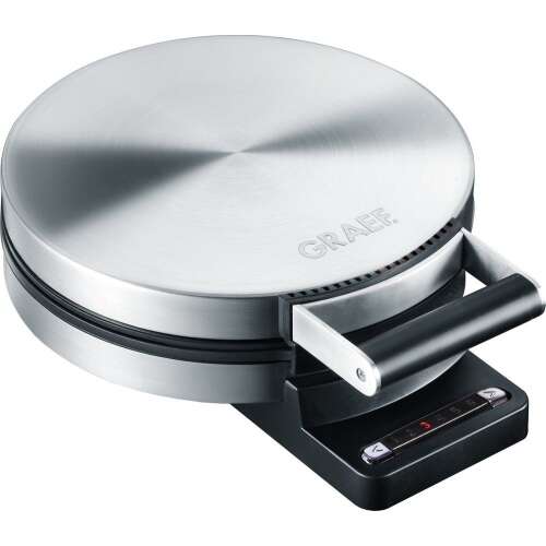 Graef HE 80 waffle maker, silver, with non-stick coating, for making delicious waffles