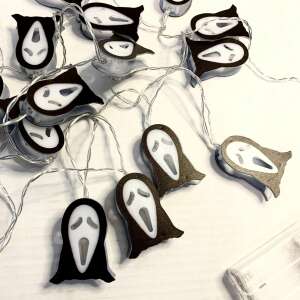 Halloween világító led-es fényfüzér SIKOLY, 1,5m