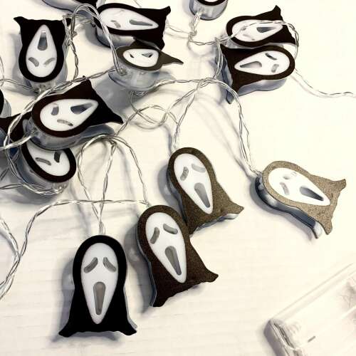 Halloween világító led-es fényfüzér SIKOLY, 1,5m