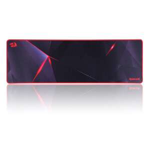 Redragon P015 Aquarius XXL Gaming Egérpad, fekete, piros varrással és geometriai mintával - Redragon