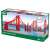 BRIO World Double Suspension Bridge packaging, red wooden bridge for train tracks, toy bridge for kids