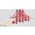 BRIO World Double Suspension Bridge, red wooden bridge for train tracks, toy bridge for kids
