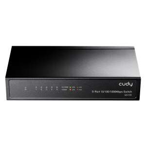 Cudy GS105 5-Port Gigabit Ethernet Switch, front view - Switch