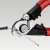 Knipex 9562190 drótkötél vágó, drótkötél vágása, közeli kép